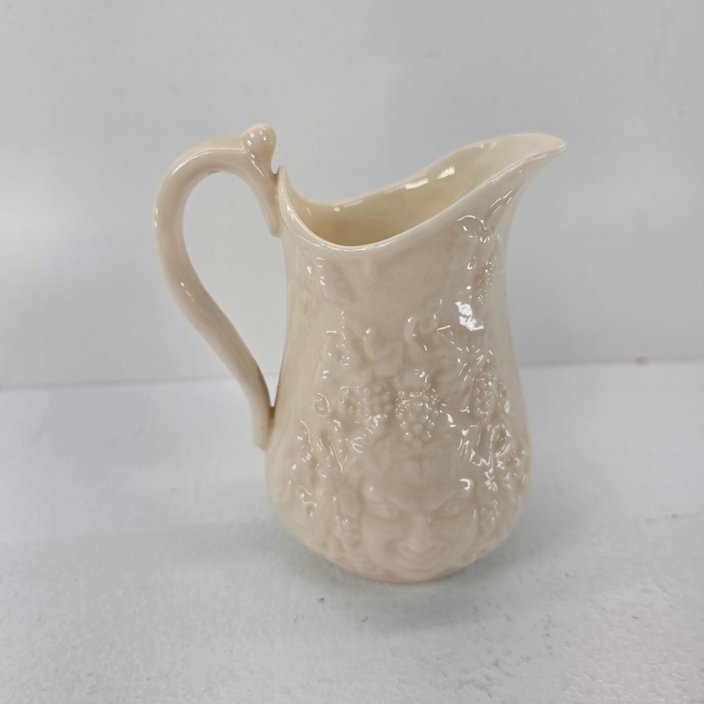 Belleek Ireland Bacchus Small Creamer Pitcher Parian China Grapevine Relief